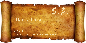 Sikora Petur névjegykártya
